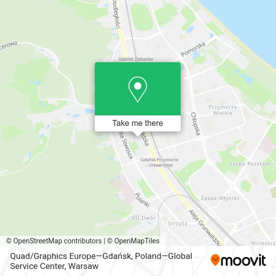 Карта Quad / Graphics Europe—Gdańsk, Poland—Global Service Center