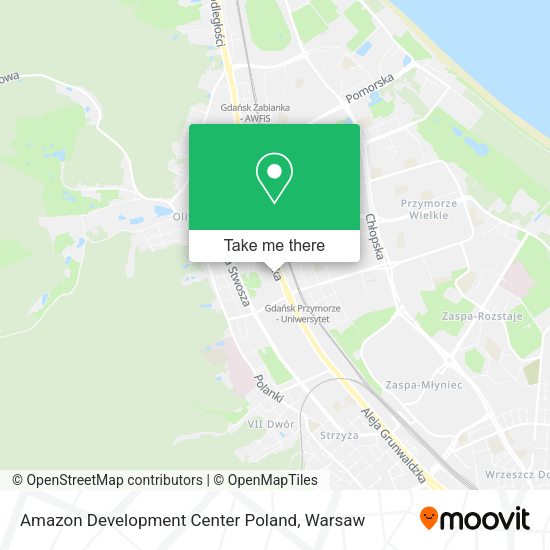 Amazon Development Center Poland map