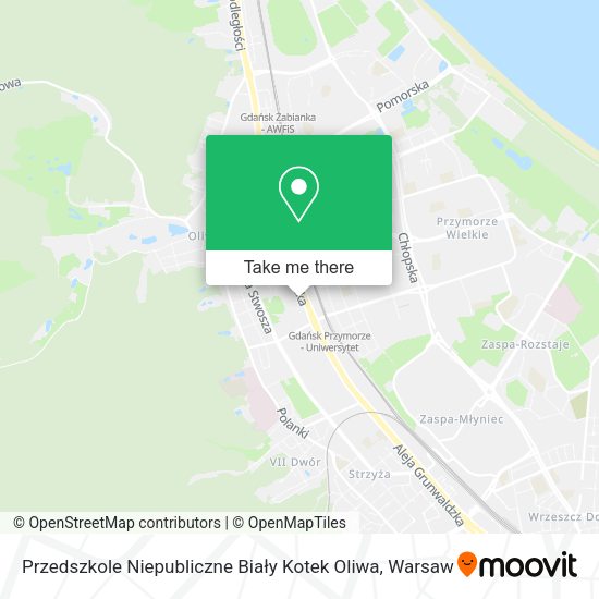 Przedszkole Niepubliczne Biały Kotek Oliwa map