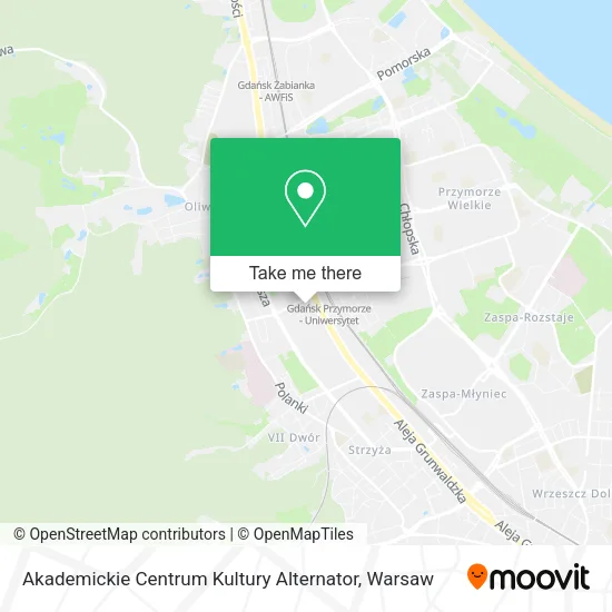 Карта Akademickie Centrum Kultury Alternator