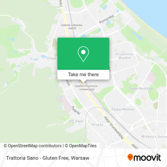 Trattoria Sano - Gluten Free map