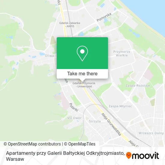 Apartamenty przy Galerii Bałtyckiej Odkryjtrojmiasto map