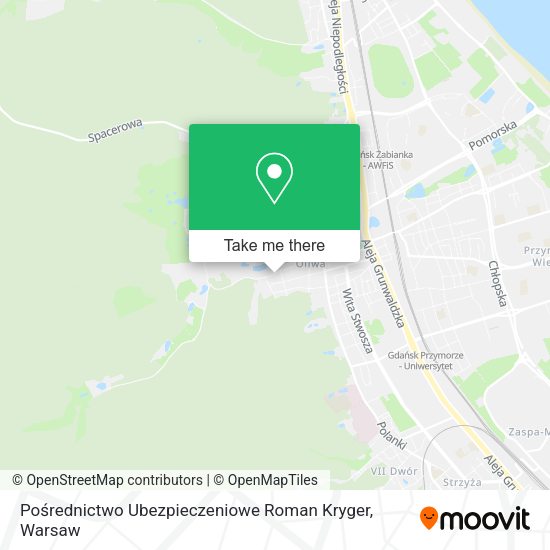 Карта Pośrednictwo Ubezpieczeniowe Roman Kryger