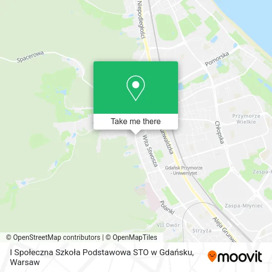 I Społeczna Szkoła Podstawowa STO w Gdańsku map
