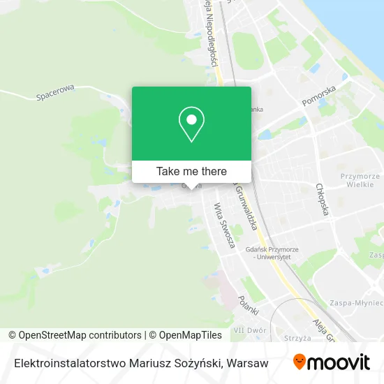 Карта Elektroinstalatorstwo Mariusz Sożyński