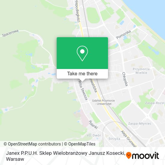 Janex P.P.U.H. Sklep Wielobranżowy Janusz Kosecki map