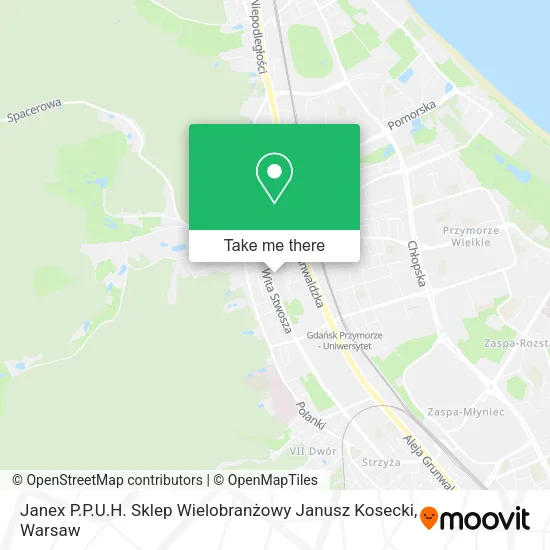 Карта Janex P.P.U.H. Sklep Wielobranżowy Janusz Kosecki
