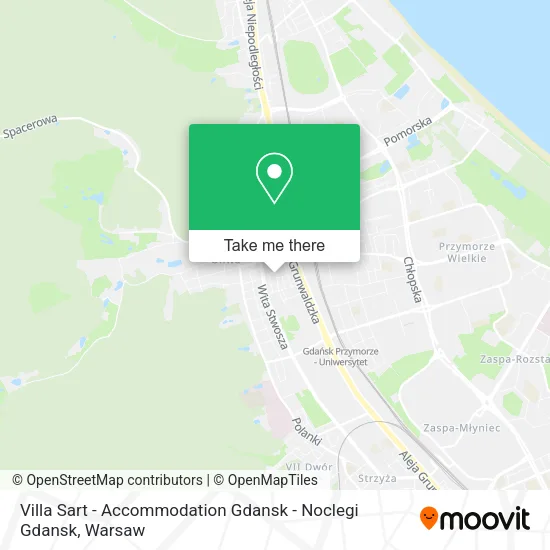 Карта Villa Sart - Accommodation Gdansk - Noclegi Gdansk