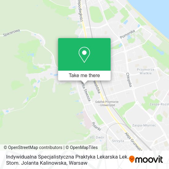 Indywidualna Specjalistyczna Praktyka Lekarska Lek. Stom. Jolanta Kalinowska map