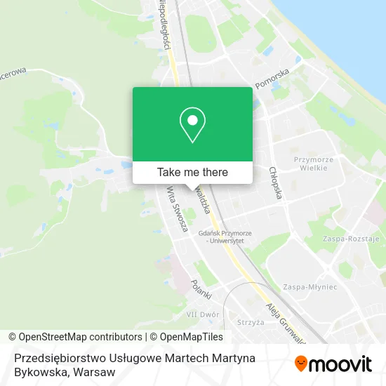 Карта Przedsiębiorstwo Usługowe Martech Martyna Bykowska