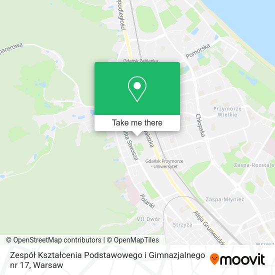 Zespół Kształcenia Podstawowego i Gimnazjalnego nr 17 map