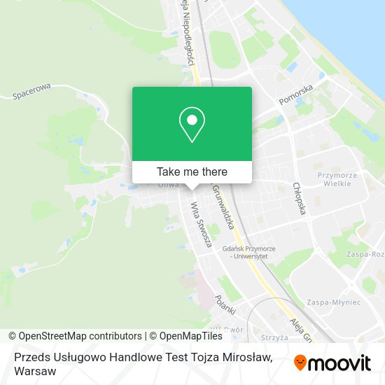 Przeds Usługowo Handlowe Test Tojza Mirosław map