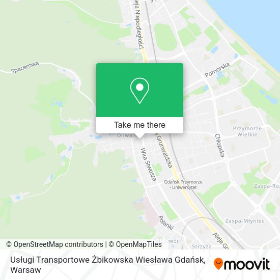 Usługi Transportowe Żbikowska Wiesława Gdańsk map