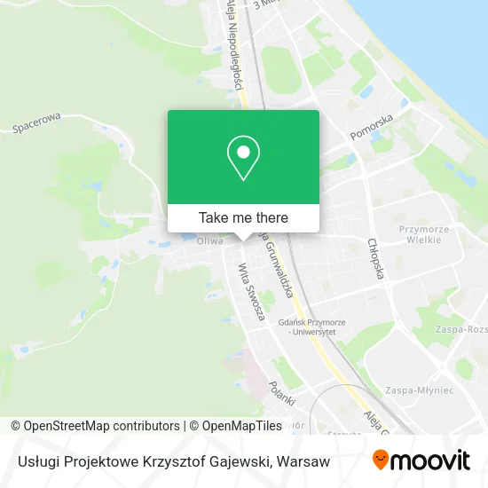 Карта Usługi Projektowe Krzysztof Gajewski