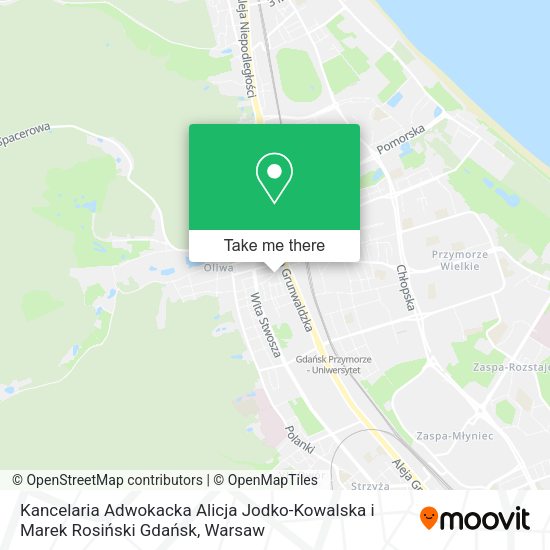 Kancelaria Adwokacka Alicja Jodko-Kowalska i Marek Rosiński Gdańsk map