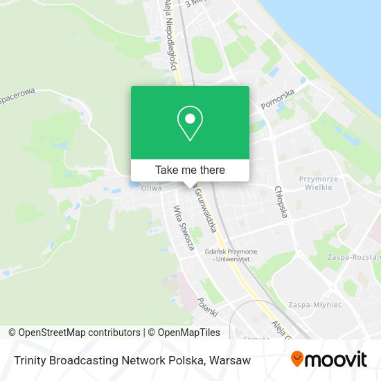 Trinity Broadcasting Network Polska map