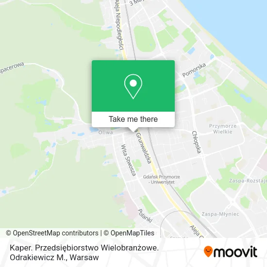 Карта Kaper. Przedsiębiorstwo Wielobranżowe. Odrakiewicz M.