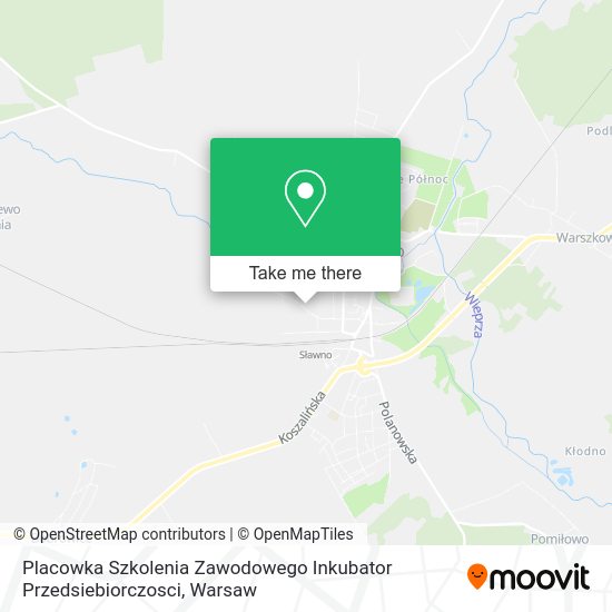 Placowka Szkolenia Zawodowego Inkubator Przedsiebiorczosci map