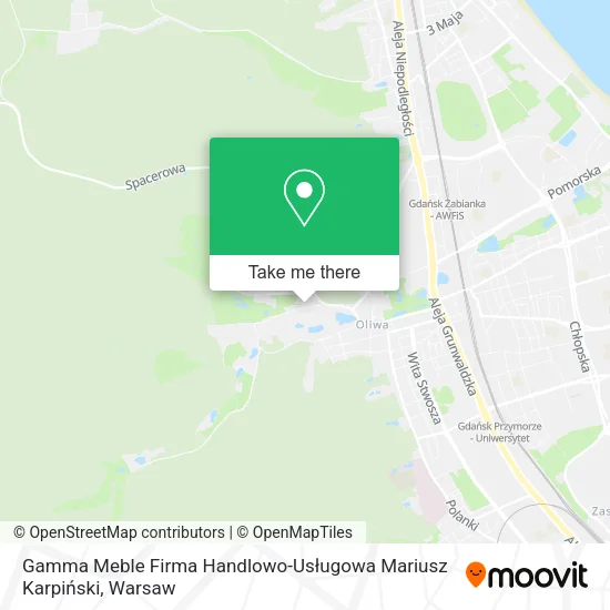 Gamma Meble Firma Handlowo-Usługowa Mariusz Karpiński map