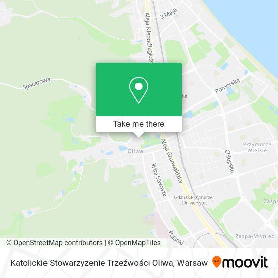 Katolickie Stowarzyzenie Trzeźwości Oliwa map