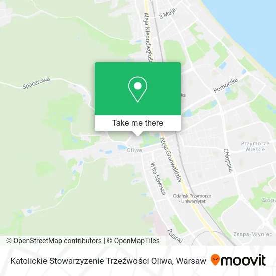 Карта Katolickie Stowarzyzenie Trzeźwości Oliwa