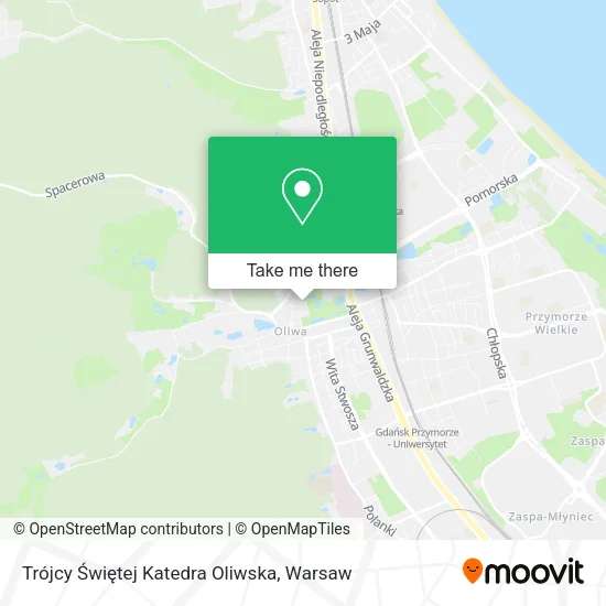 Карта Trójcy Świętej Katedra Oliwska