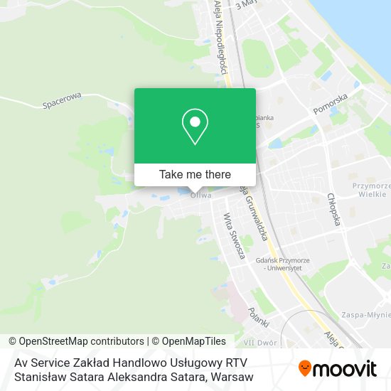 Av Service Zakład Handlowo Usługowy RTV Stanisław Satara Aleksandra Satara map