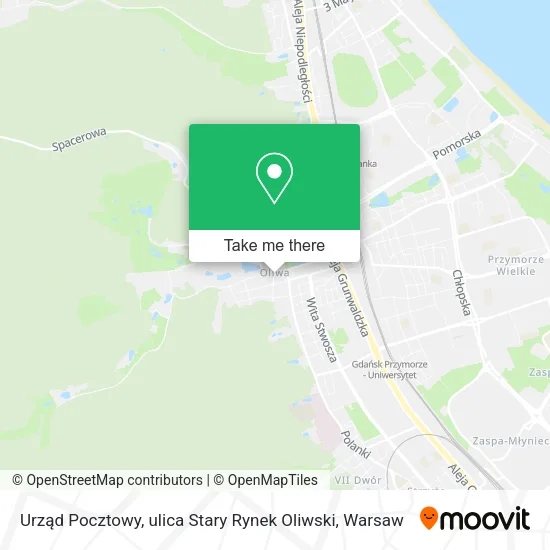 Карта Urząd Pocztowy, ulica Stary Rynek Oliwski