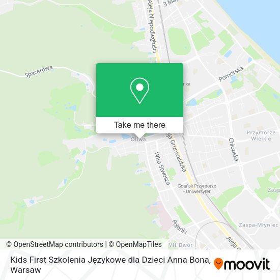 Kids First Szkolenia Językowe dla Dzieci Anna Bona map