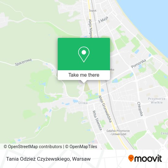 Tania Odzież Czyżewskiego map