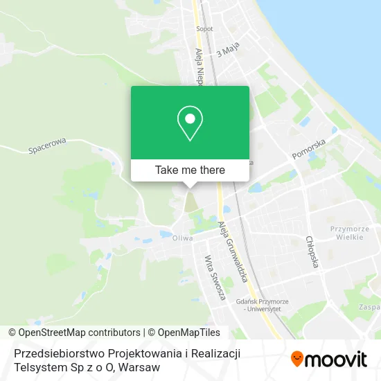 Карта Przedsiebiorstwo Projektowania i Realizacji Telsystem Sp z o O