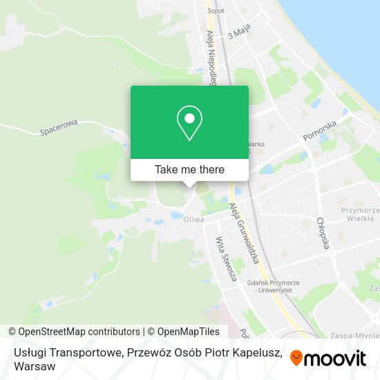 Usługi Transportowe, Przewóz Osób Piotr Kapelusz map