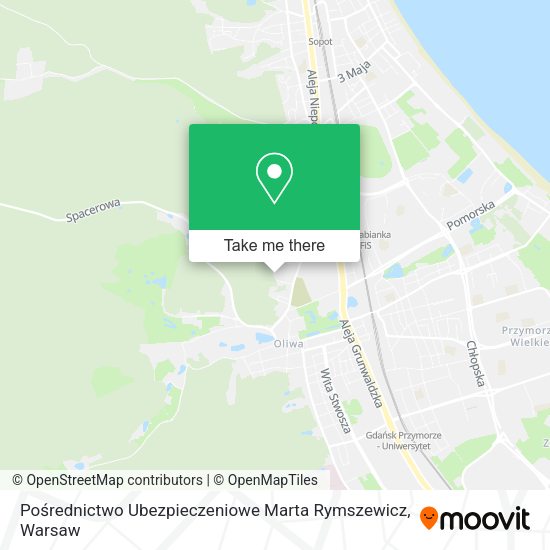 Pośrednictwo Ubezpieczeniowe Marta Rymszewicz map