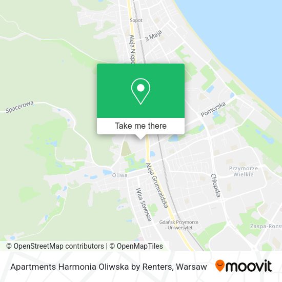 Apartments Harmonia Oliwska by Renters map