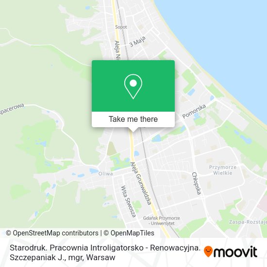 Карта Starodruk. Pracownia Introligatorsko - Renowacyjna. Szczepaniak J., mgr