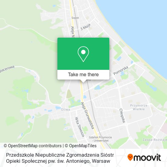 Przedszkole Niepubliczne Zgromadzenia Sióstr Opieki Społecznej pw. św. Antoniego map