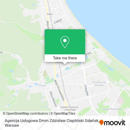 Agencja Usługowa Dmm Zdzisław Ciepliński Gdańsk map