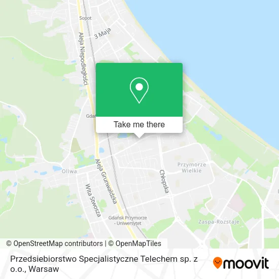 Карта Przedsiebiorstwo Specjalistyczne Telechem sp. z o.o.
