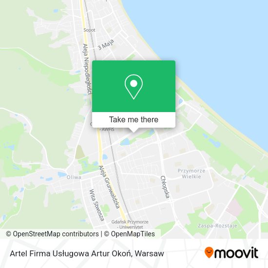 Artel Firma Usługowa Artur Okoń map