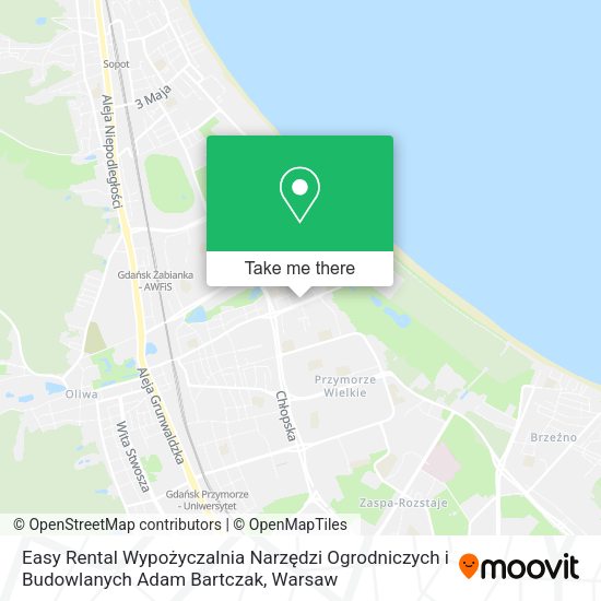 Easy Rental Wypożyczalnia Narzędzi Ogrodniczych i Budowlanych Adam Bartczak map