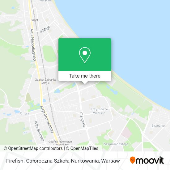 Firefish. Całoroczna Szkoła Nurkowania map