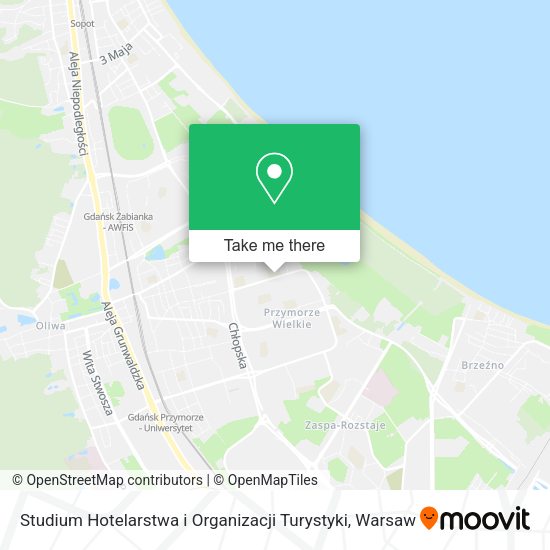 Studium Hotelarstwa i Organizacji Turystyki map