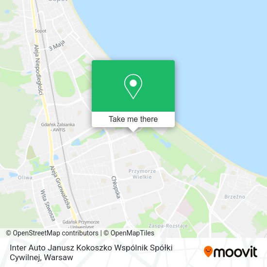 Inter Auto Janusz Kokoszko Wspólnik Spółki Cywilnej map