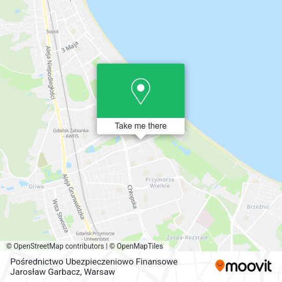 Pośrednictwo Ubezpieczeniowo Finansowe Jarosław Garbacz map