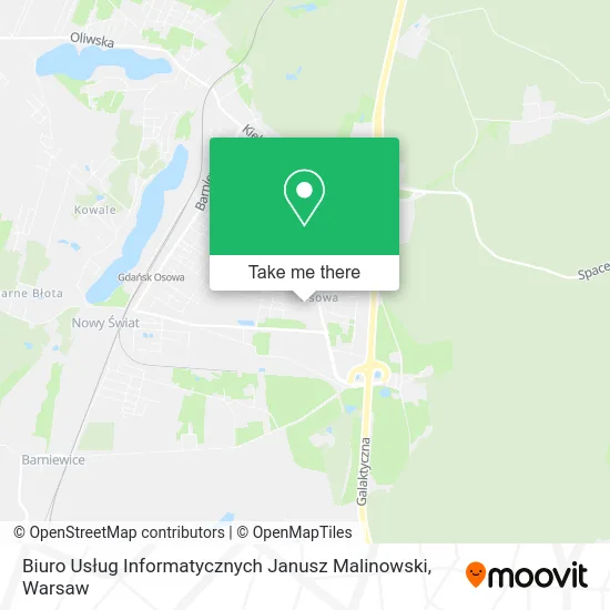 Карта Biuro Usług Informatycznych Janusz Malinowski