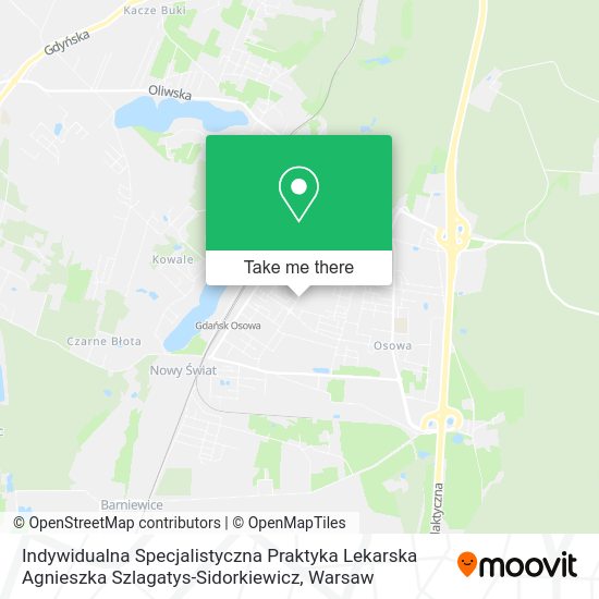 Indywidualna Specjalistyczna Praktyka Lekarska Agnieszka Szlagatys-Sidorkiewicz map