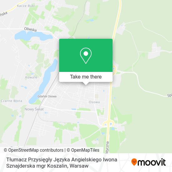 Tłumacz Przysięgły Języka Angielskiego Iwona Sznajderska mgr Koszalin map