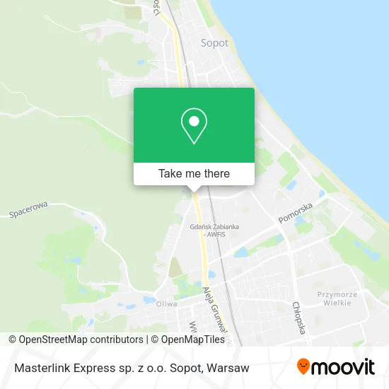 Карта Masterlink Express sp. z o.o. Sopot