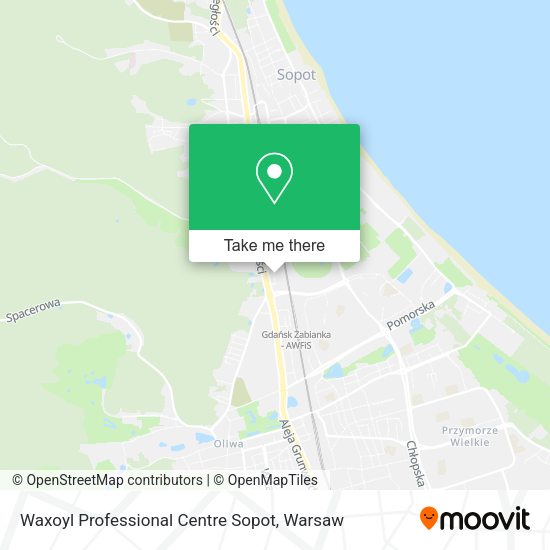 Waxoyl Professional Centre Sopot map