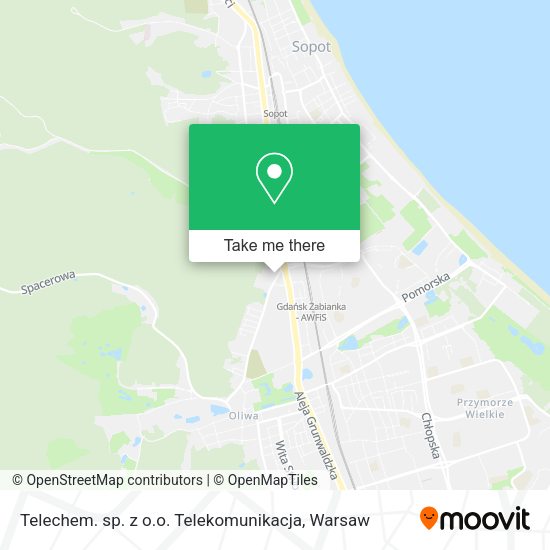 Telechem. sp. z o.o. Telekomunikacja map